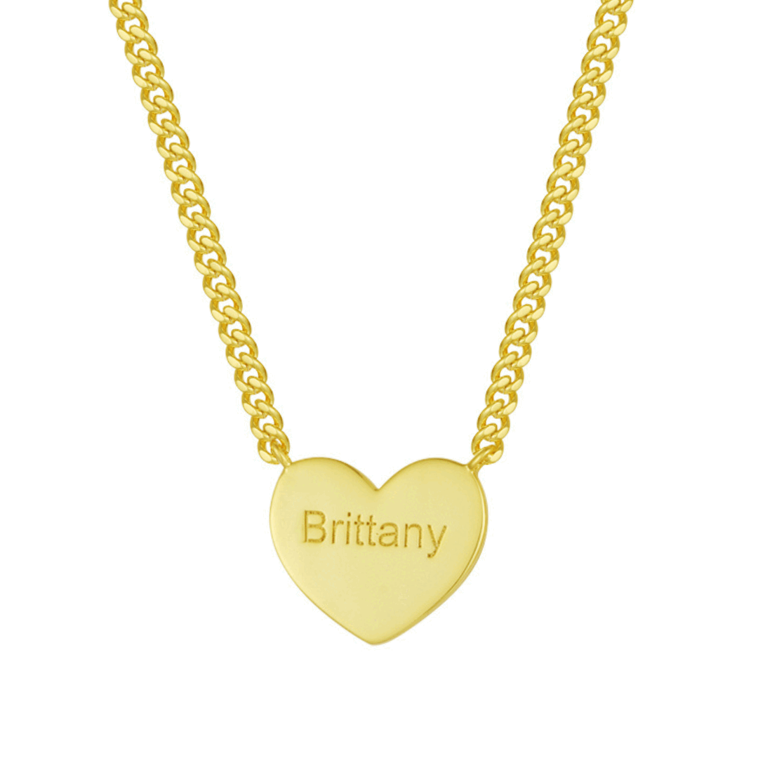 Custom/Personalized Heart Necklace Lee