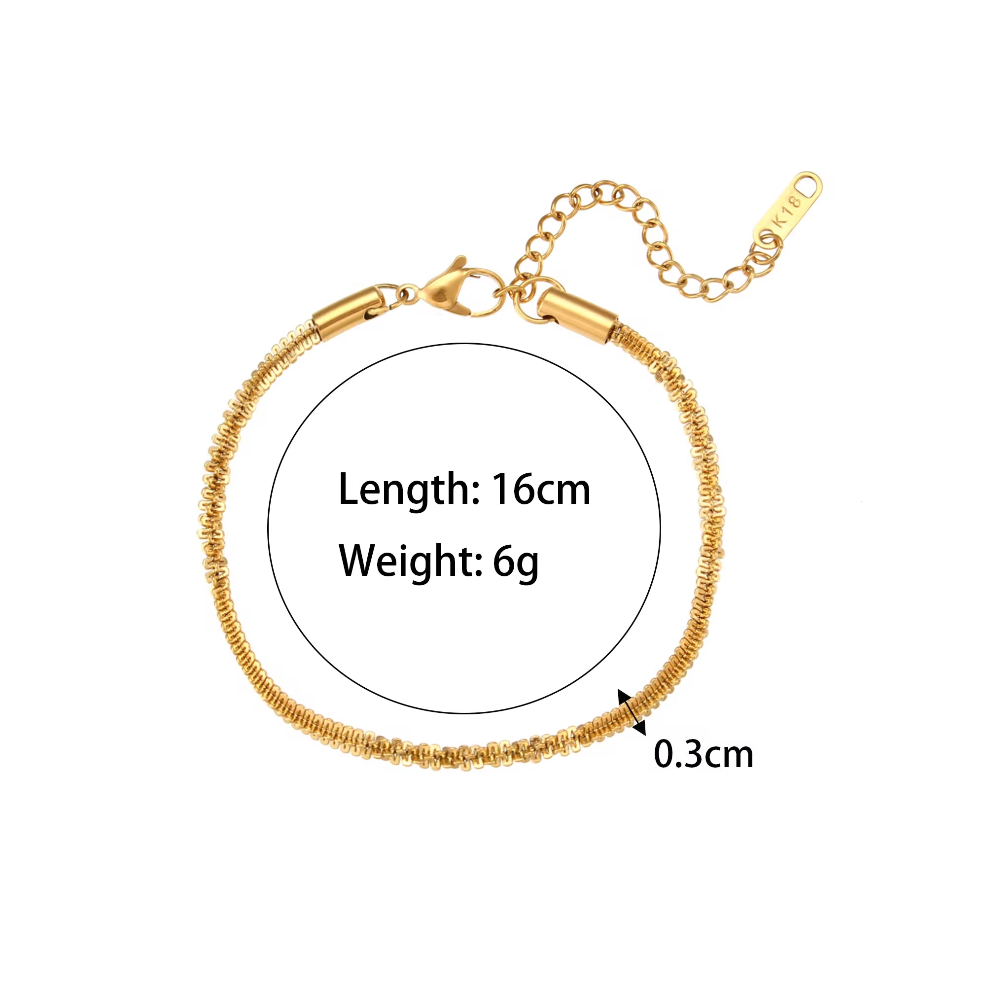 Tarnish Free 18K Gold PVD Plated Jewelry Stainless Steel Herryingbone Chain Necklace My Store
