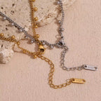 Bohemian Jewelry Beaded Tassel Necklace Gold Plated Chain Necklace Stainless Steel Jewelry My Store