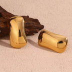 Minimalist Jewelry Rectangle Stud Earrings 18K Gold Plated Stainless Steel Statement Earrings My Store