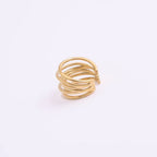 Hot Sale Women Fashion Minimalist Design High Quality Jewelry 18K Gold Plated Stainless Steel Stacking Multi Layers Ring My Store