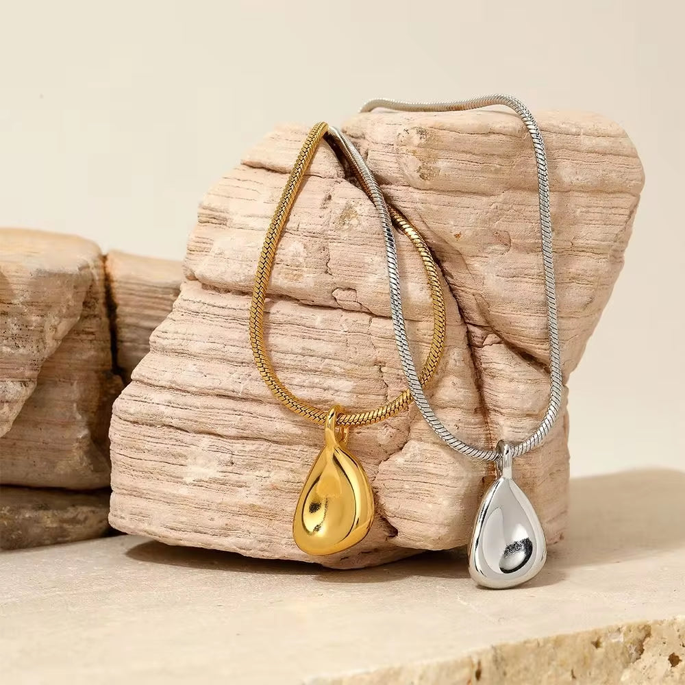 New Gold Plated Tarnish Free Stainless Steel Stylish Vintage Design Snake Chain Pendant Necklace for Women Gift Bijoux My Store