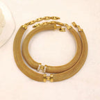 Luxury Chunky Mesh Stainless Steel Choker Necklace Fashion Women'S PVD Plated Gold Silver Color Jewelry Waterproof My Store