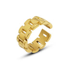 Tongling Stainless Steel High Texture Watch Chain Ring 18K Gold Ladies Index Finger Rings Titanium Jewelry My Store