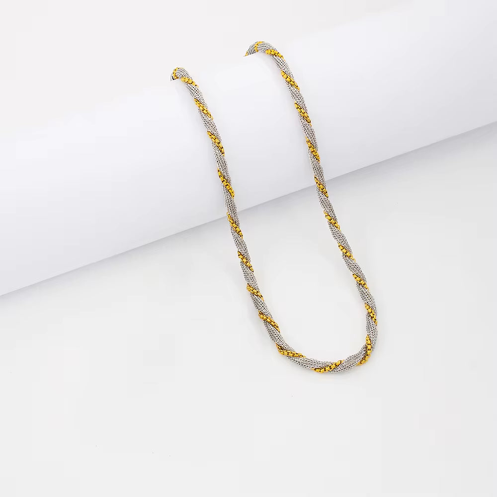 High Quality 316L Stainless Steel Two-Tone Necklace Elegant Fashion Trendy Collar Jewelry 2024 NEW My Store