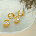 JEWELRY EH85 Factory Hot Sale French Half Wrap Pearl Set Ears Eco Color Premium Earrings My Store