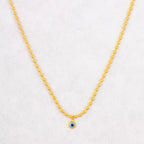 Wholesale Custom Stainless Steel Jewelry 18K PVD Gold Plated Oval Rice Bead Eyes Pendant Necklace for Women My Store