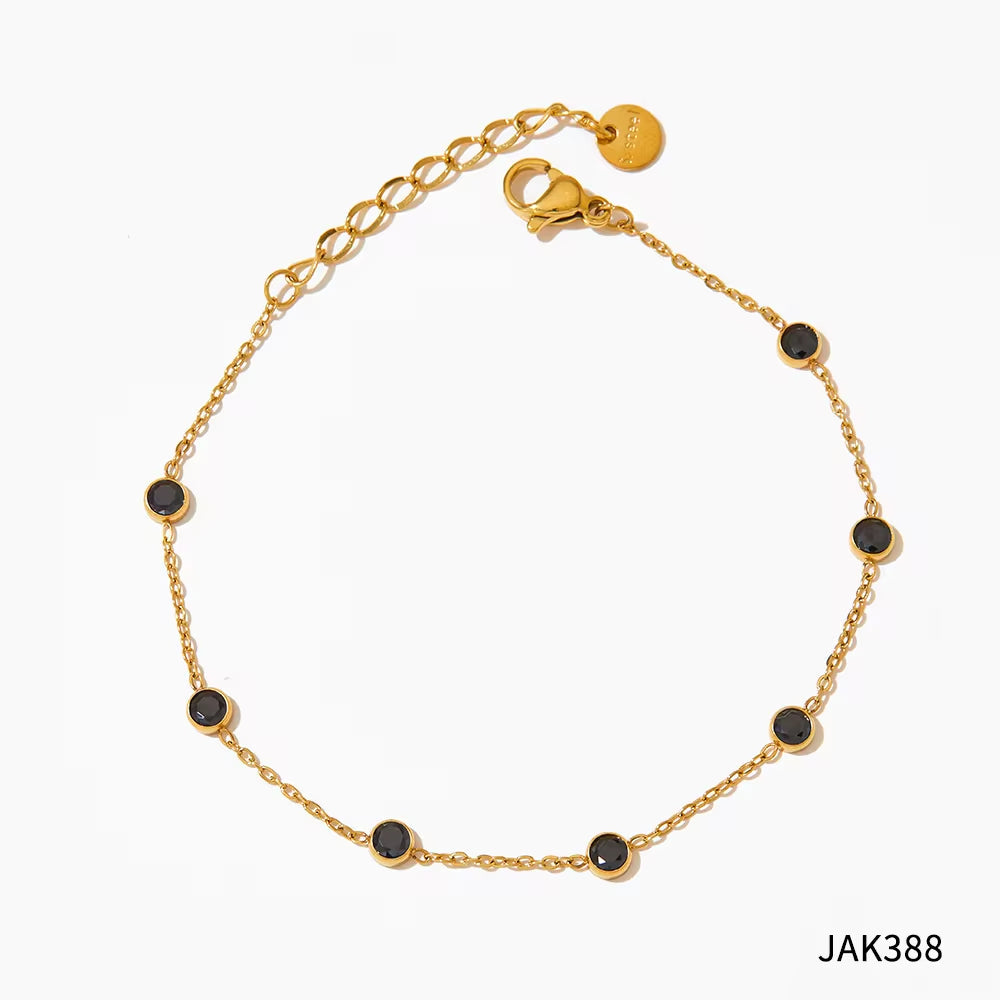 Wholesale Fashion Jewelry Stainless Steel Zircon Beach Anklet Foot Jewelry Stainless Steel Anklet for Women My Store