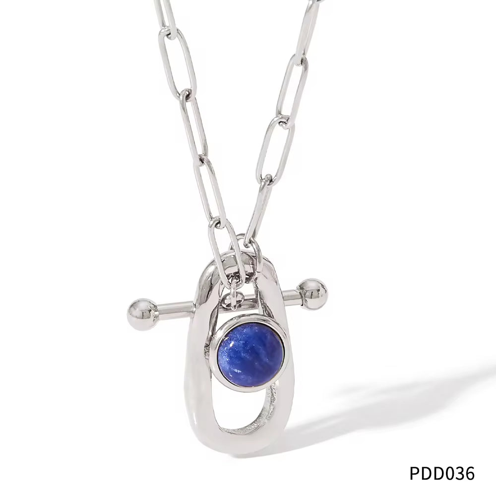 Temperament Joker Jewelry Stainless Steel Geometric Ot Ring Pendant Fashionable Necklace Female Necklaces for Women My Store