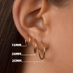 Stainless Steel Gold Plated Large Medium Small Size Hoop Earrings for Women My Store