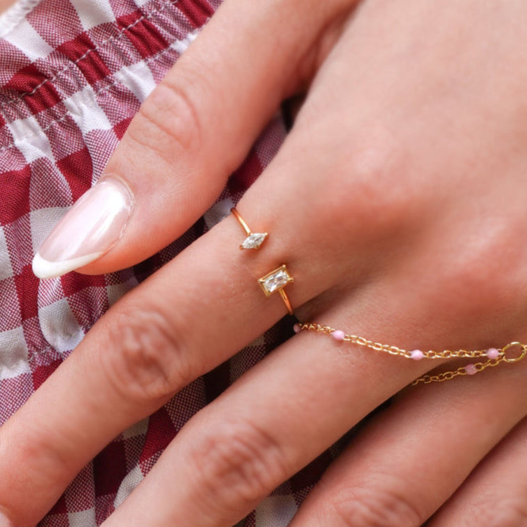 Frosted Duet Ring Alice