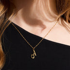 Golden Letter Necklace Angel