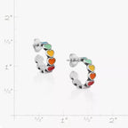 Enamel Connected Hearts Hoops James Avery