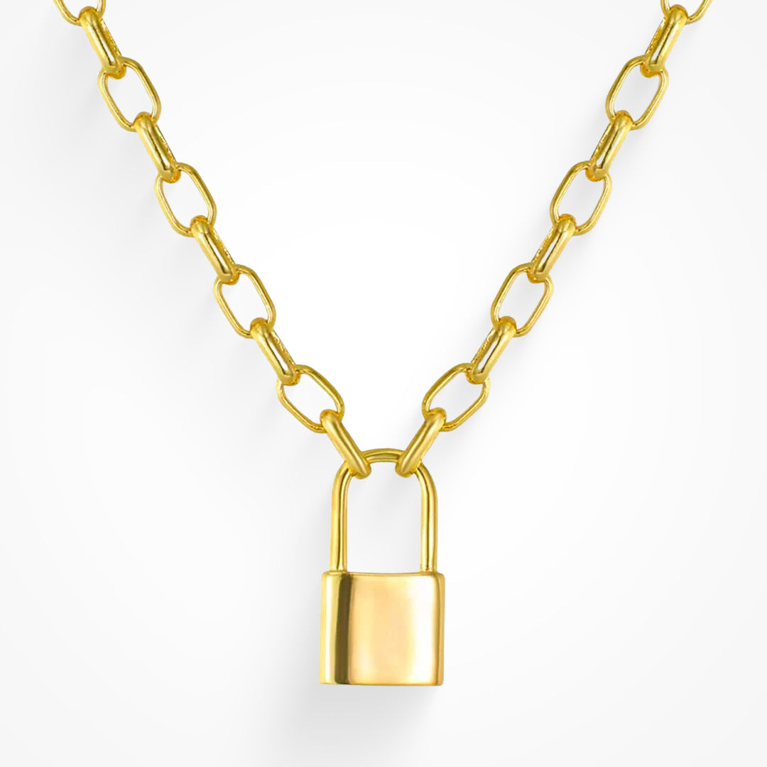 Keep Me Lock Necklace Lee