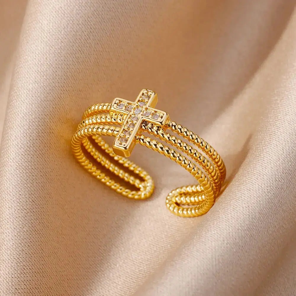 Cross Zircon Ring Evry Jewelz