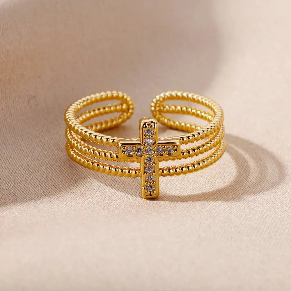Cross Zircon Ring Evry Jewelz