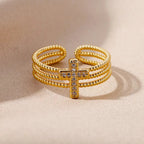 Cross Zircon Ring Evry Jewelz