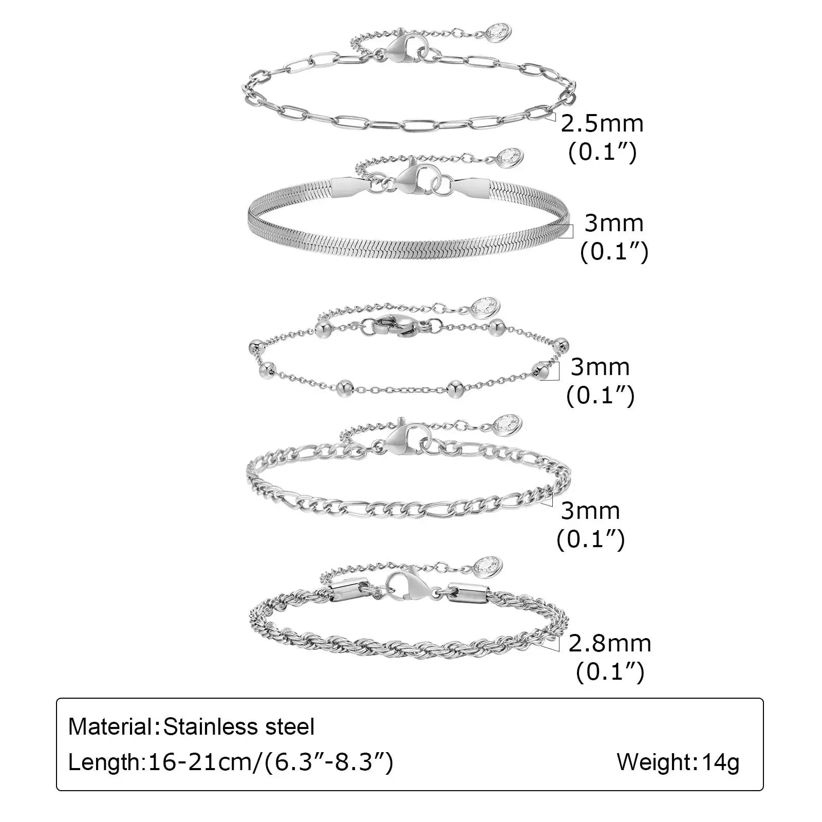 Evry Bracelet 5 PIEACE Set Evry Jewelz