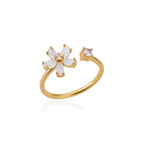 Cubic Zircon Flower Ring Evry Jewelz