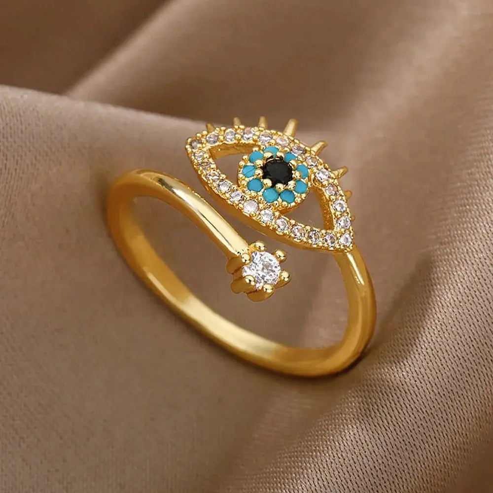 Lucky Evil Eye Ring Evry Jewelz