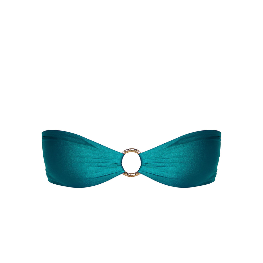 CECE Blue Fondale - Bandeau Bikini Top Sommer Swim