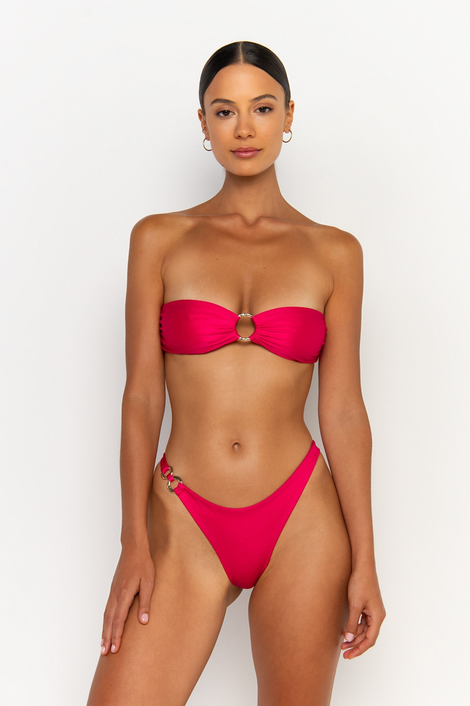 CECE Magenta - Bandeau Bikini Top Sommer Swim