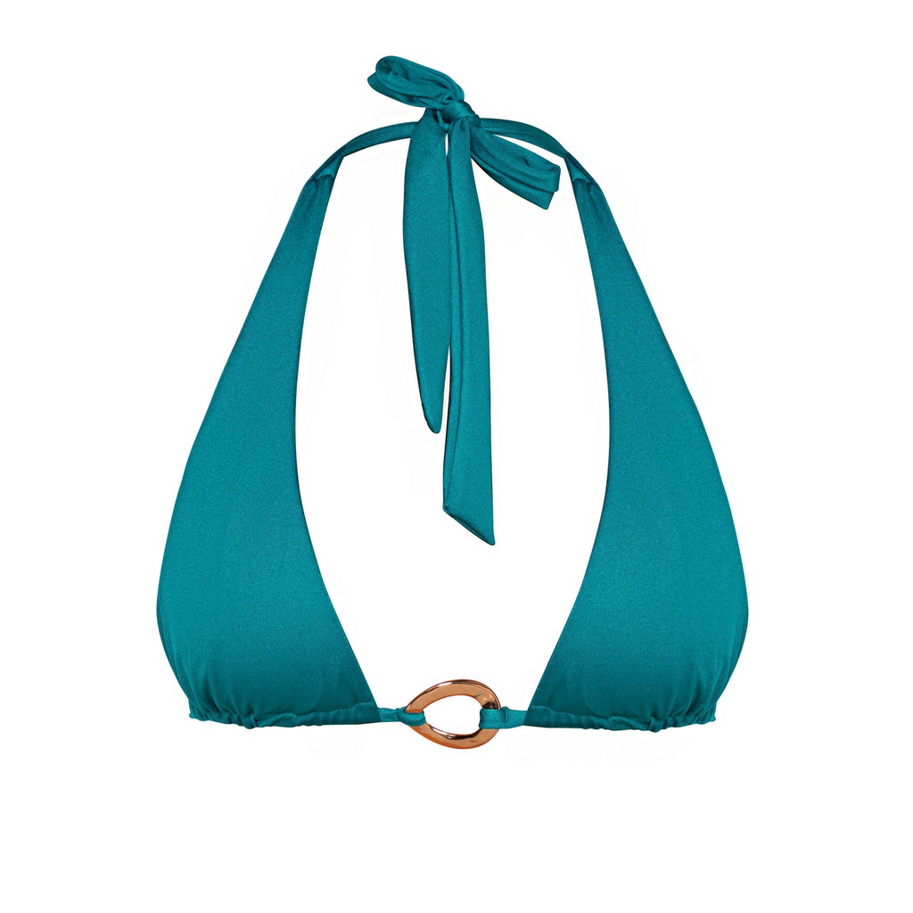 RYAN Blue Fondale - Halter Bikini Top Sommer Swim
