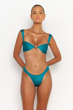 ZITA Blue Fondale - Cheeky Bikini Bottoms Sommer Swim