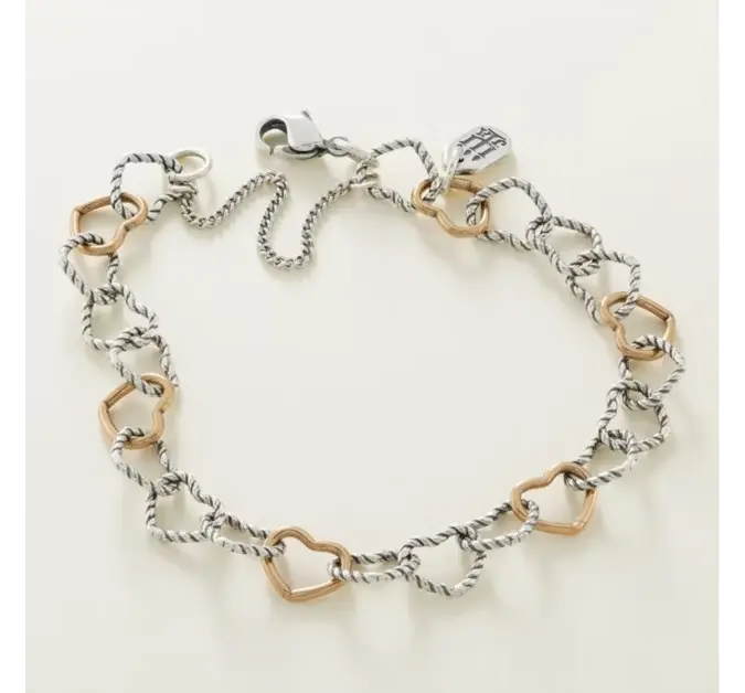 Twisted Wire Connected Hearts Charm Bracelet James Avery