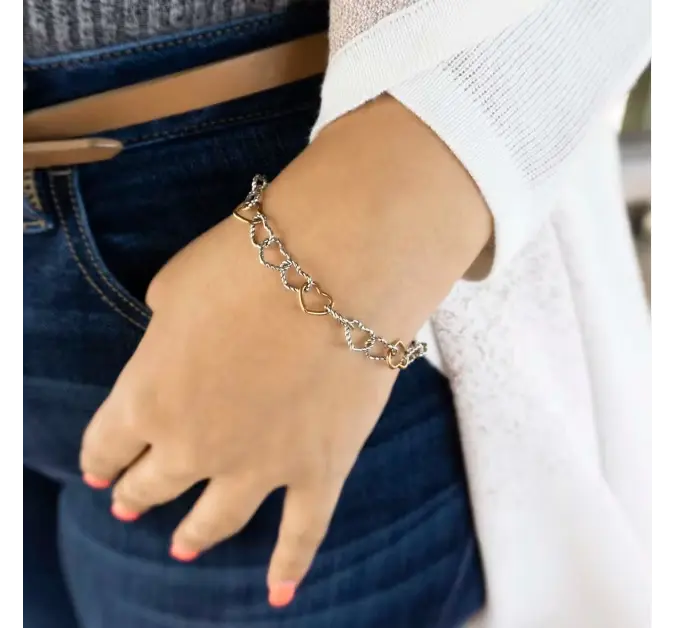 Twisted Wire Connected Hearts Charm Bracelet James Avery