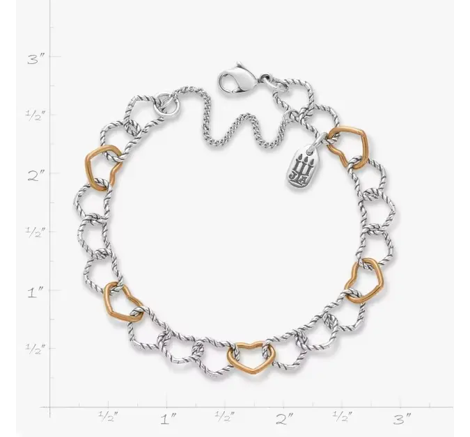 Twisted Wire Connected Hearts Charm Bracelet James Avery